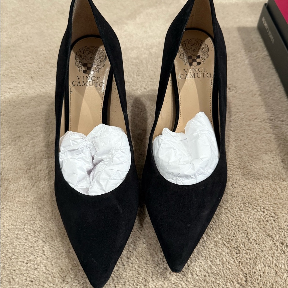 Vince Camuto Black Suede Heels